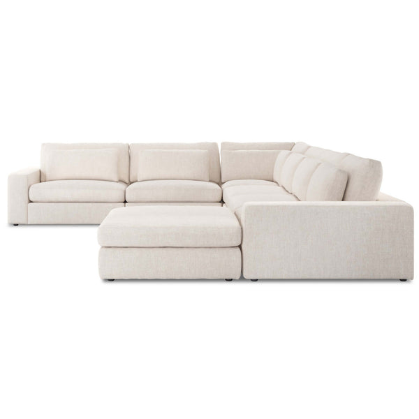 Home Fashion Bloor 6 Piece Sectional W/Ottoman Essence Natural By Four Hands
