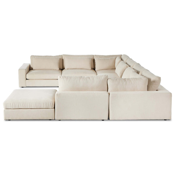 Home Fashion Bloor 7 Piece Sectional W/Ottoman Clairmont Sand By Four Hands