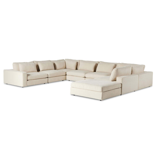 home fashion Bloor 7 Piece Sectional w/Ottoman Clairmont Sand by Four Hands
