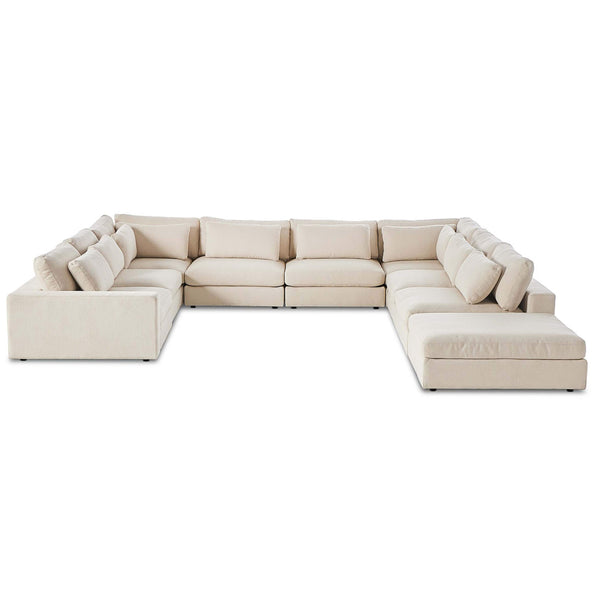 Home Fashion Bloor 8 Piece Sectional W/Ottoman Clairmont Sand By Four Hands