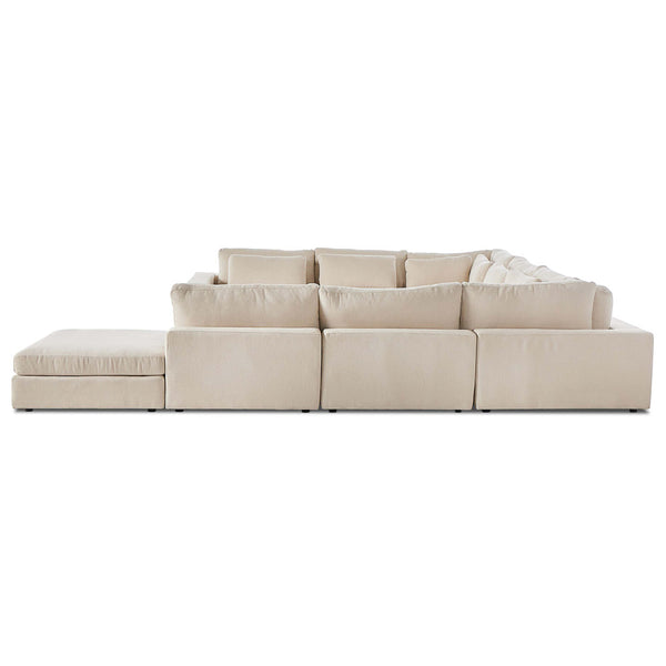 Home Fashion Bloor 8 Piece Sectional W/Ottoman Clairmont Sand By Four Hands