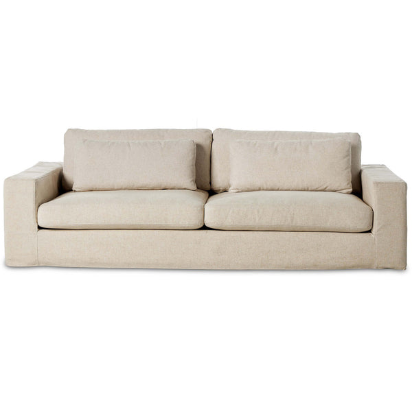 home fashion Bloor 98" Slipcover Sofa Antwerp Natural by Four Hands