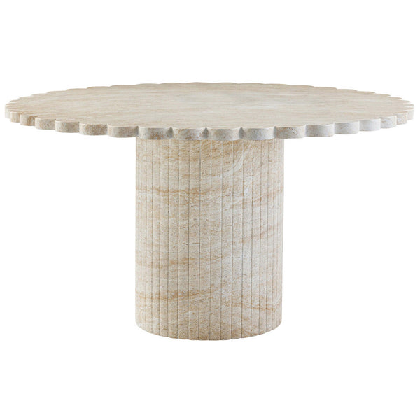 home fashion Blossom Outdoor Dining Table Travertine Finish