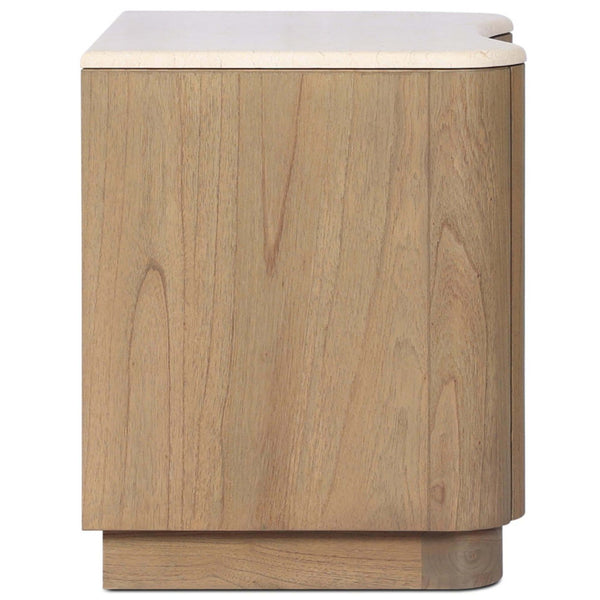 Home Fashion Boa Nightstand Cream Marble By Four Hands