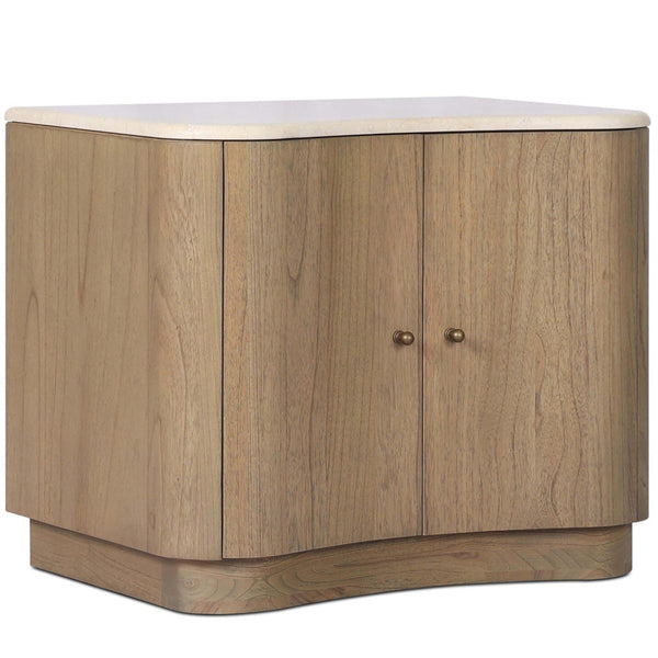 home fashion Boa Nightstand Cream Marble by Four Hands