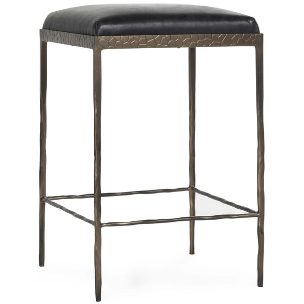 home fashion Bose Leather Bar & Counter Stool Onyx Black