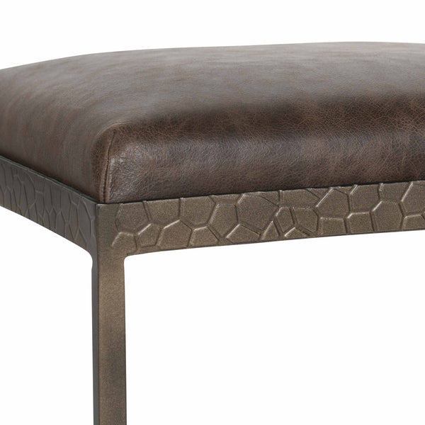 Home Fashion Bose Leather Counter Stool Cocoa Brown