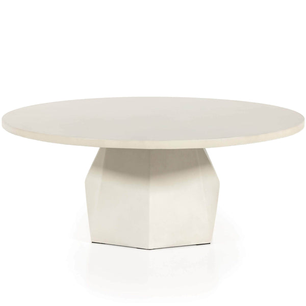 Home Fashion Bowman Outdoor Coffee Table White Concrete By Four Hands