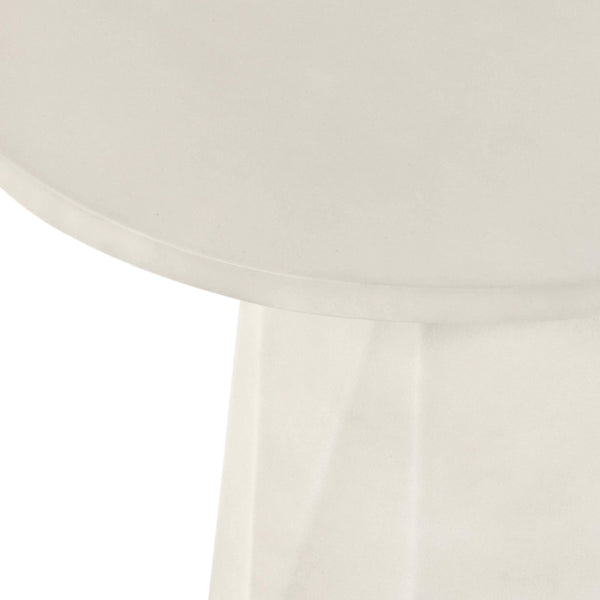 Home Fashion Bowman Outdoor End Table White Concrete By Four Hands