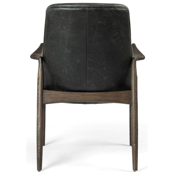 Home Fashion Braden Leather Arm Chair Durango Smoke By Four Hands