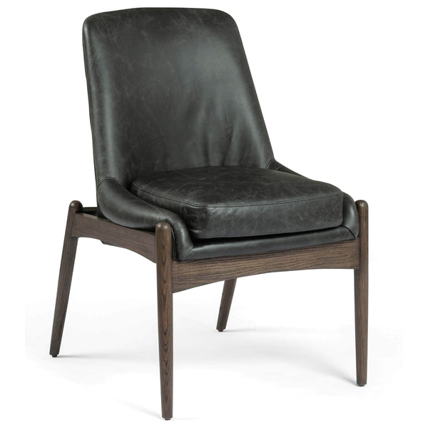 home fashion Braden Leather Dining Chair Durango Smoke Set of 2 by Four Hands