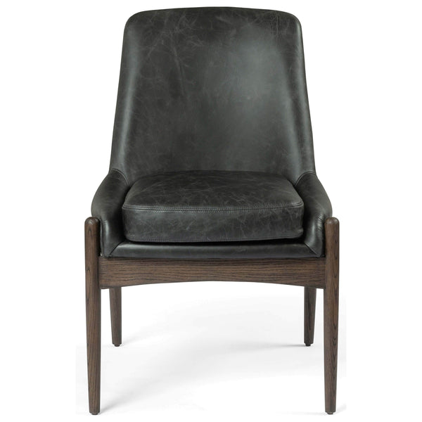 Home Fashion Braden Leather Side Chair Durango Smoke By Four Hands