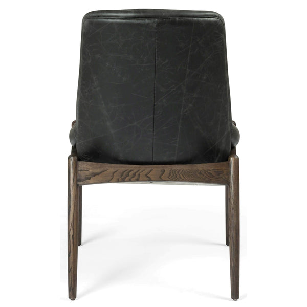 Home Fashion Braden Leather Side Chair Durango Smoke By Four Hands