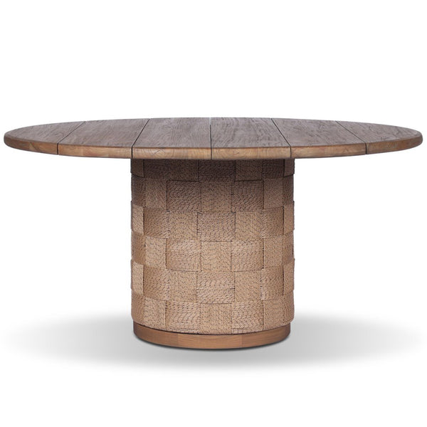 Home Fashion Brandt Outdoor 60" Round Dining Table Toasted Brown By Four Hands