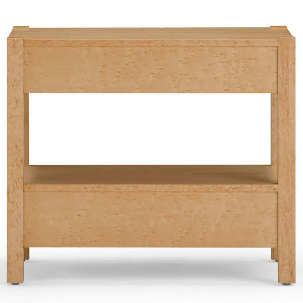 Home Fashion Brandyss 2-Drawer Nightstand Birdseye Maple