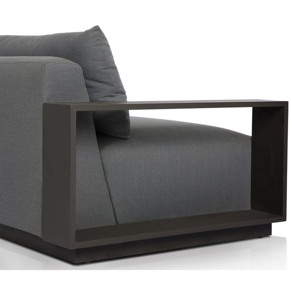 Home Fashion Branford Outdoor Metal Sofa Arashi Graphite By Four Hands