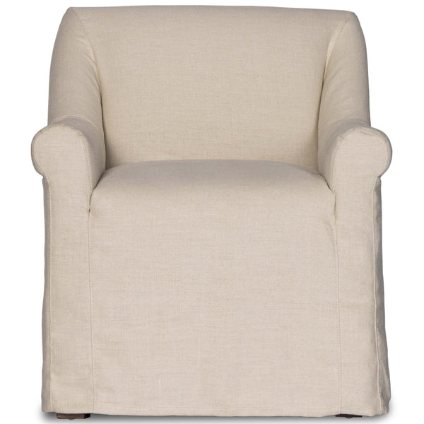 Home Fashion Bridges Slipcover Arm Chair Brussels Natural By Four Hands