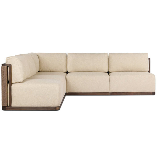 Home Fashion Brio Outdoor 5 Piece Sectional Ellor Beige By Four Hands