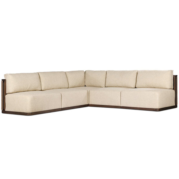 home fashion Brio Outdoor 5 Piece Sectional Ellor Beige by Four Hands