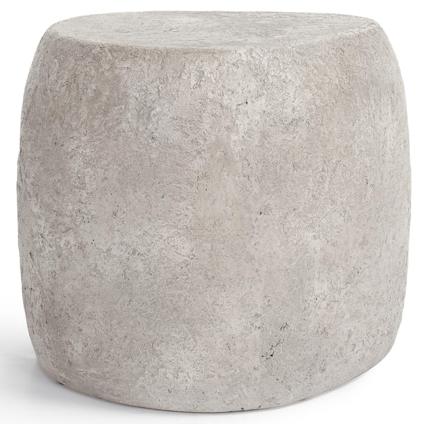 home fashion Britney Outdoor Round End table Light Gray