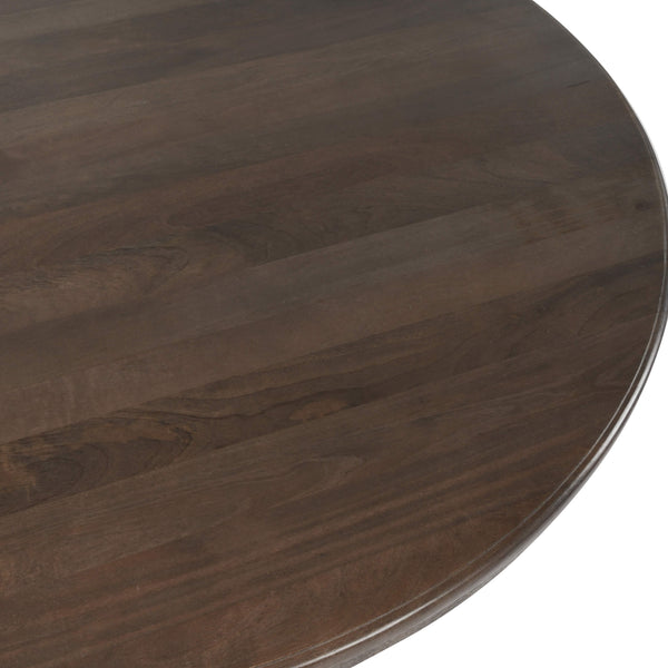 Home Fashion Brookside 60" Round Dining Table Dark Brown