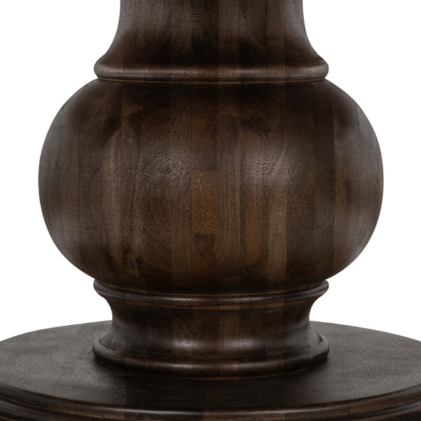 Home Fashion Brookside Round Dining Table Cocoa Brown