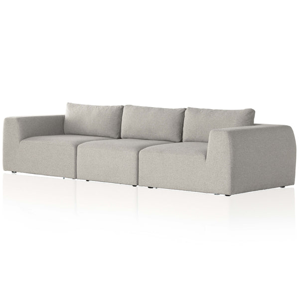 Home Fashion Brylee 3 Piece Sectional Torrance Silver By Four Hands