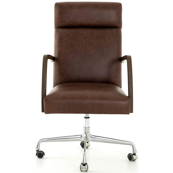 Home Fashion Bryson Leather Desk Chair Havana Brown By Four Hands