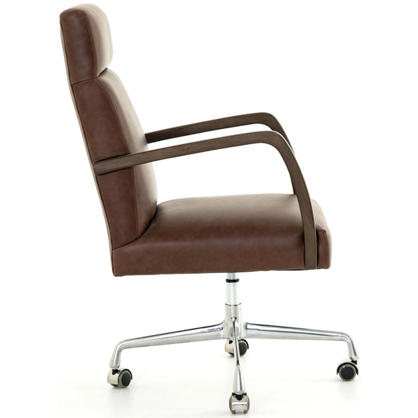 Home Fashion Bryson Leather Desk Chair Havana Brown By Four Hands