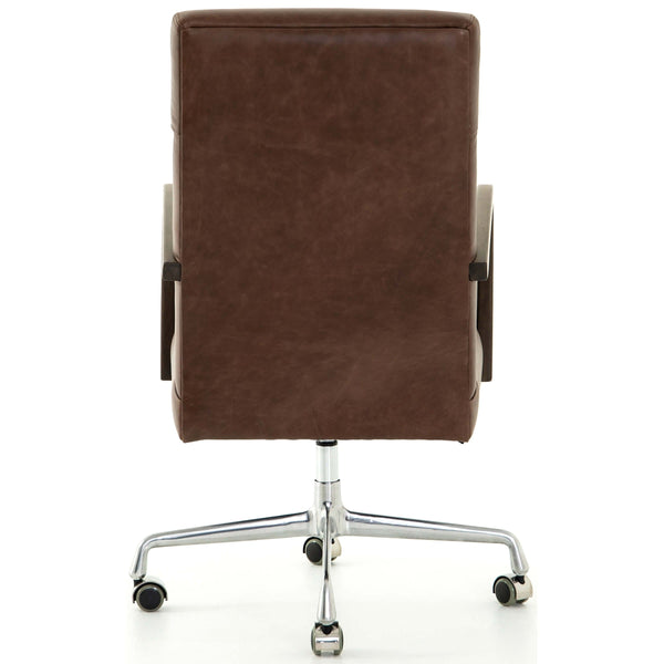 Home Fashion Bryson Leather Desk Chair Havana Brown By Four Hands