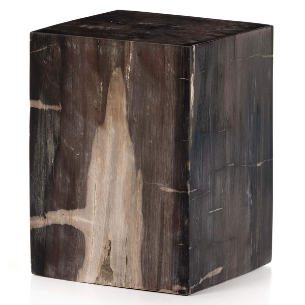 home fashion Buck End Table Dark Petrified Wood by Four Hands