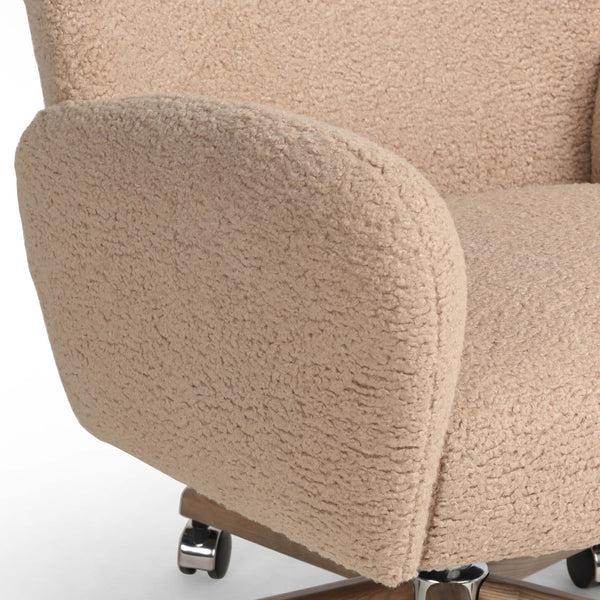 Home Fashion Cade Desk Chair Sheepskin Camel By Four Hands