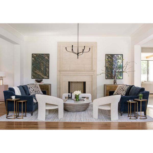 Home Fashion Caldwell Stone Coffee Table White Marble By Four Hands