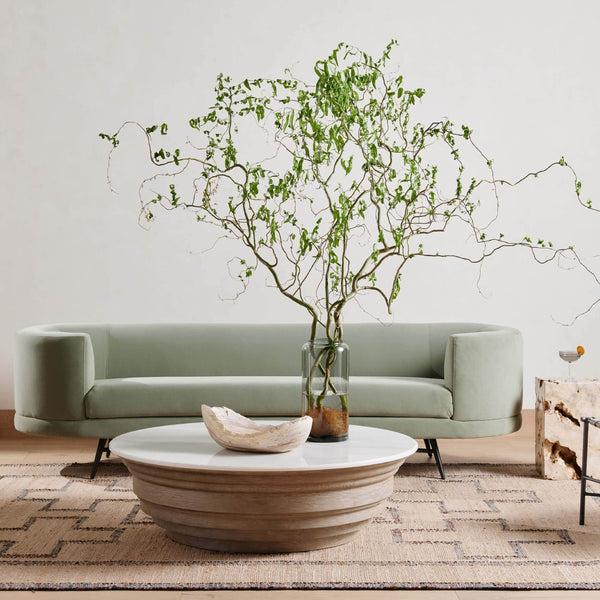 Home Fashion Caldwell Stone Coffee Table White Marble By Four Hands