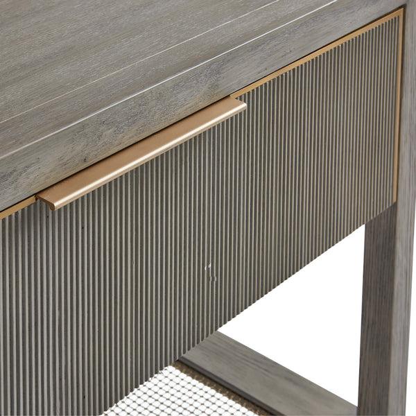 Home Fashion Caleb 1 Drawer Nightstand Brushed Smoke