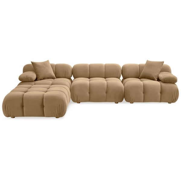 Home Fashion Calliope 4 Piece Modular Sectional Cafe Au Lait