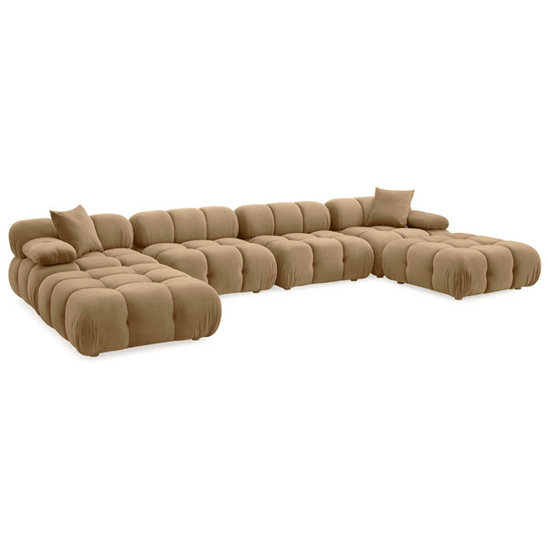 home fashion Calliope 6 Piece Modular Sectional Café Au Lait