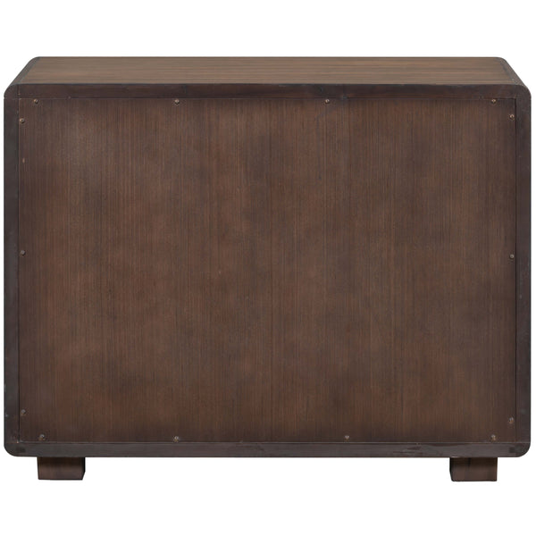 Home Fashion Cameron 3 Drawer Nightstand Modern Mocha