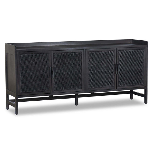 home fashion Caprice 72" Sideboard Black Wash w/Black Cane by Four Hands