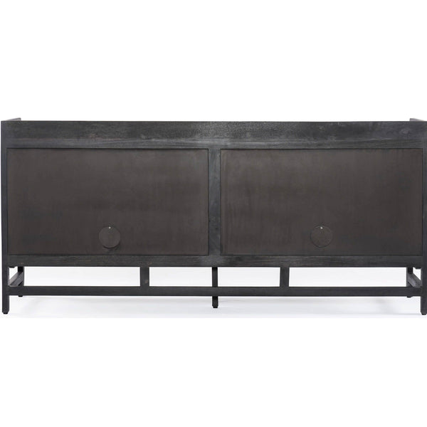 Home Fashion Caprice 72" Sideboard Black Wash W/Natural Cane By Four Hands