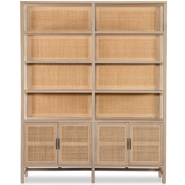 Home Fashion Caprice Wide Bookshelf Natural By Four Hands