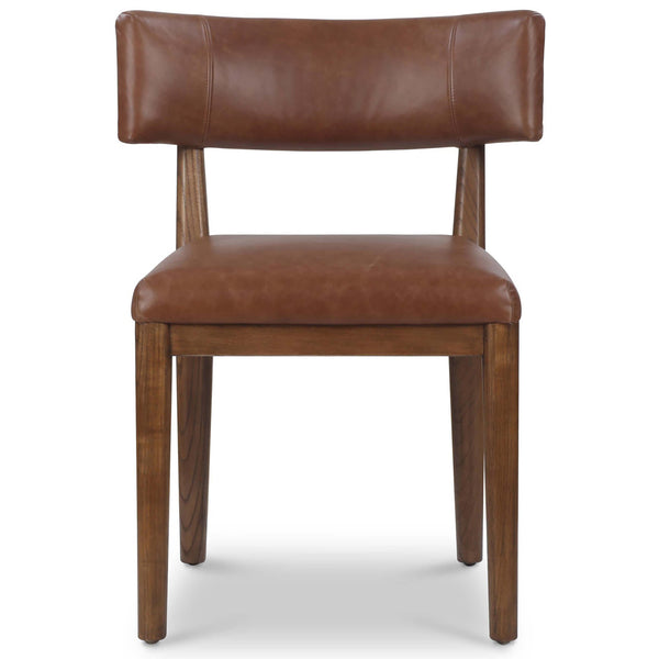 Home Fashion Cardell Leather Dining Chair Sonoma Chestnut Set Of 2 By Four Hands