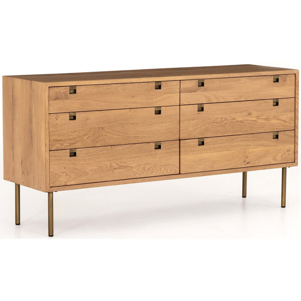 home fashion Carlisle 6 Drawer Dresser Natural Oak by Four Hands
