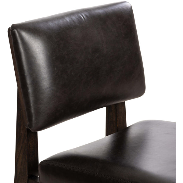 Home Fashion Carlo Leather Dining Chair Sonoma Black Set Of 2 By Four Hands