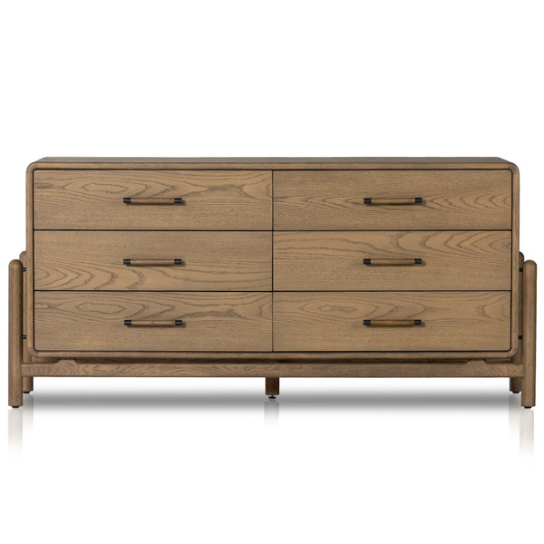 Home Fashion Caroline 6 Drawer Dresser Smoked Oak By Four Hands