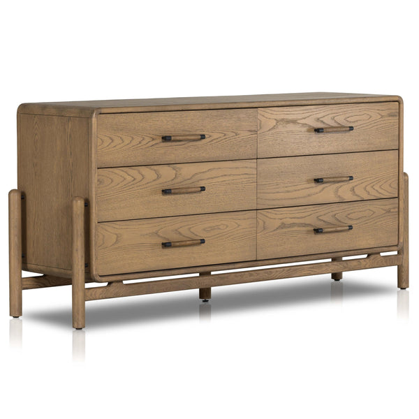 home fashion Caroline 6 Drawer Dresser Smoked Oak by Four Hands