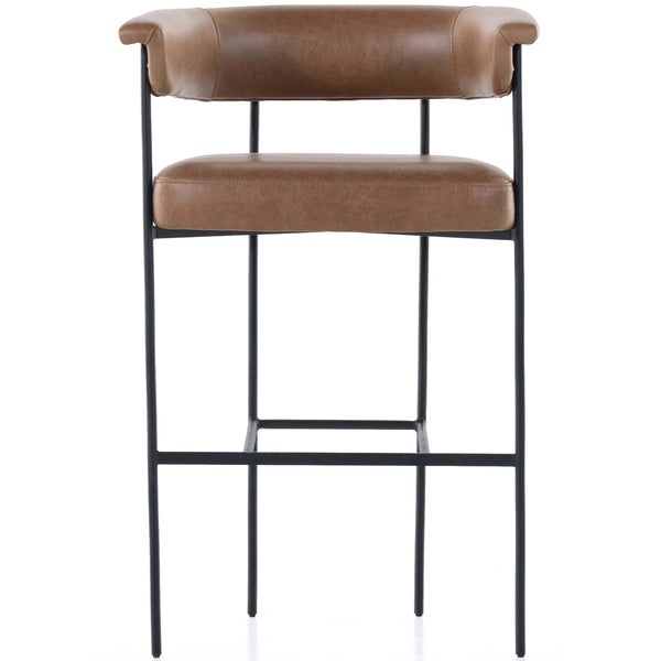 Home Fashion Carrie Leather Bar & Counter Stool Chaps Saddle By Four Hands
