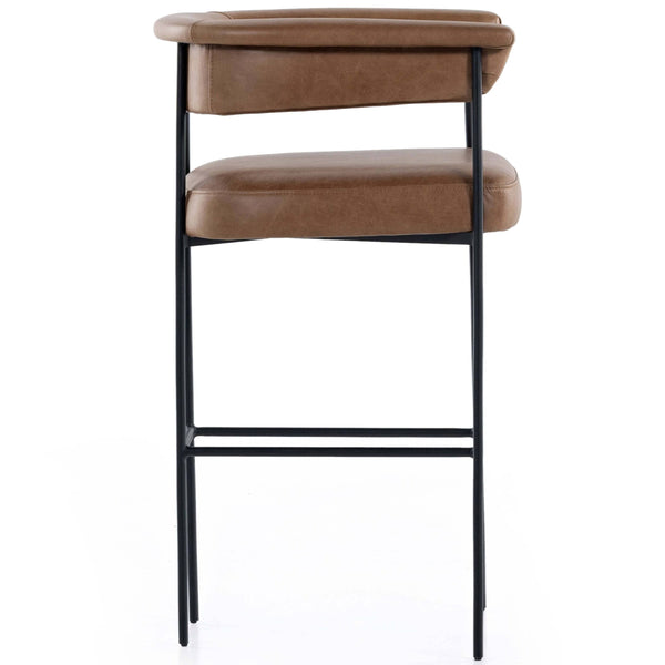 Home Fashion Carrie Leather Bar & Counter Stool Chaps Saddle By Four Hands