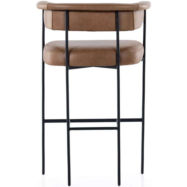 Home Fashion Carrie Leather Bar & Counter Stool Chaps Saddle By Four Hands