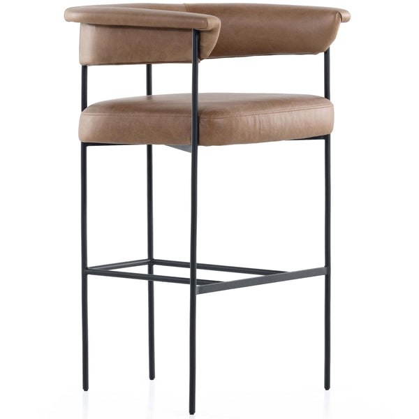 home fashion Carrie Leather Bar & Counter Stool Chaps saddle by Four Hands